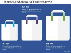 Shopping techniques for business growth flat powerpoint design