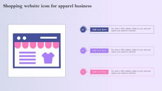 Shopping Website Icon For Apparel Business