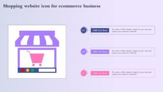Shopping Website Icon For Ecommerce Business