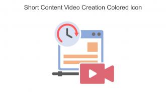 Short Content Video Creation Colored Icon In Powerpoint Pptx Png And Editable Eps Format