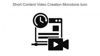 Short Content Video Creation Monotone Icon In Powerpoint Pptx Png And Editable Eps Format