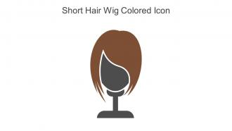 Short Hair Wig Colored Icon In Powerpoint Pptx Png And Editable Eps Format
