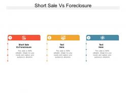 Short sale vs foreclosure ppt powerpoint presentation outline layout ideas cpb