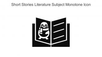Short Stories Literature Subject Monotone Icon In Powerpoint Pptx Png And Editable Eps Format