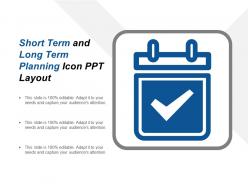 Short term and long term planning icon ppt layout