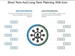 Short term and long term planning with icon