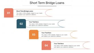 Short Term Bridge Loans Ppt Powerpoint Presentation Infographic Template Icons Cpb