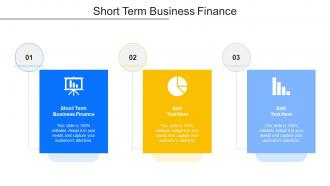 Short Term Business Finance Ppt PowerPoint Presentation Pictures Slides Cpb