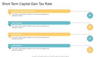 Short Term Capital Gain Tax Rate In Powerpoint And Google Slides Cpb