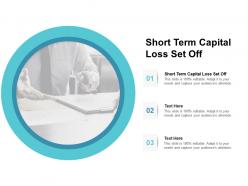 Short term capital loss set off ppt powerpoint presentation slides inspiration cpb