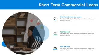 Short Term Commercial Loans Ppt Powerpoint Presentation Ideas Guide Cpb