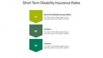 Short term disability insurance rates ppt powerpoint presentation inspiration tips cpb