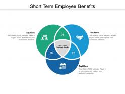 Short term employee benefits ppt powerpoint presentation layouts graphics pictures cpb