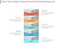 Short term goals timeline powerpoint slide background