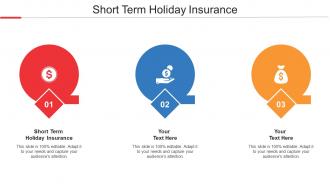 Short Term Holiday Insurance Ppt Powerpoint Presentation Ideas Brochure Cpb
