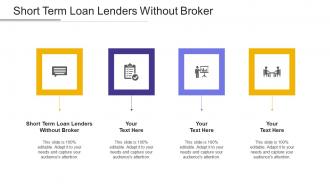Short term loan lenders without broker ppt powerpoint presentation outline professional cpb