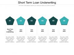 Short term loan underwriting ppt powerpoint presentation slides infographic cpb
