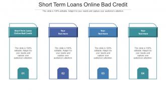 Short Term Loans Online Bad Credit Ppt Powerpoint Presentation Summary Show Cpb