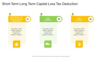Short Term Long Term Capital Loss Tax Deduction In Powerpoint And Google Slides Cpb