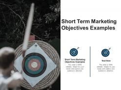 Short term marketing objectives examples ppt powerpoint presentation show cpb