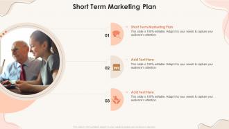 Short Term Marketing Plan In Powerpoint And Google Slides Cpb