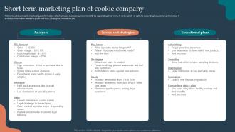 Short Term Marketing Plan Of Cookie Company
