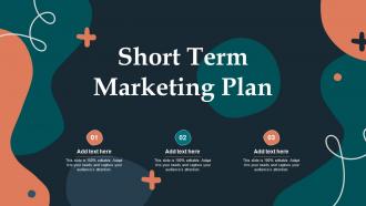 Short Term Marketing Plan Ppt Powerpoint Presentation Diagram