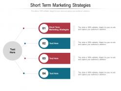 Short term marketing strategies ppt powerpoint presentation summary example cpb