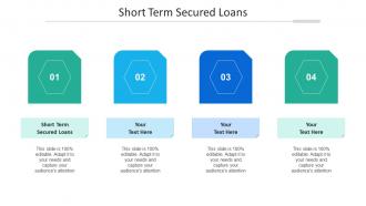 Short Term Secured Loans Ppt Powerpoint Presentation Professional Background Cpb