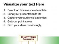 Short term solution business powerpoint templates and powerpoint backgrounds 0211