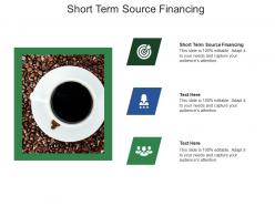 Short term source financing ppt powerpoint presentation portfolio images cpb