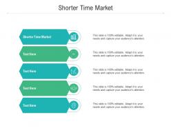 Shorter time market ppt powerpoint presentation outline deck cpb