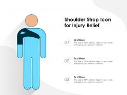 Shoulder strap icon for injury relief