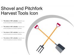Shovel and pitchfork harvest tools icon