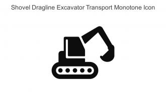 Shovel Dragline Excavator Transport Monotone Icon In Powerpoint Pptx Png And Editable Eps Format