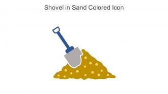 Shovel In Sand Colored Icon In Powerpoint Pptx Png And Editable Eps Format