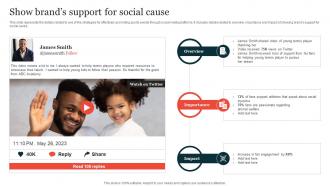 Show Brands Support For Social Cause Guide On Implementing Sports Marketing Strategy SS V