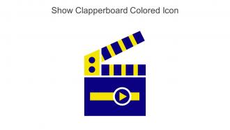 Show Clapperboard Colored Icon In Powerpoint Pptx Png And Editable Eps Format