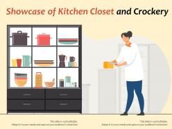 Showcase of kitchen closet and crockery