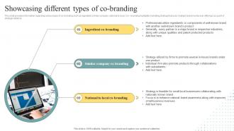 Showcasing Different Types Of Co Branding Brand Personality Enhancement