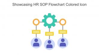 Showcasing HR SOP Flowchart Colored Icon In Powerpoint Pptx Png And Editable Eps Format