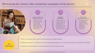 Showcasing The Various Video Marketing Campaigns Of Top Distinguishing Business From Market