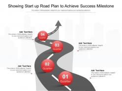 Showing start up road plan to achieve success milestone