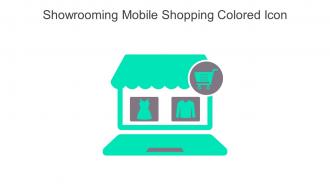 Showrooming Mobile Shopping Colored Icon In Powerpoint Pptx Png And Editable Eps Format