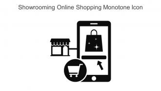 Showrooming Online Shopping Monotone Icon In Powerpoint Pptx Png And Editable Eps Format