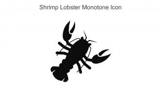 Shrimp Lobster Monotone Icon In Powerpoint Pptx Png And Editable Eps Format