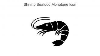 Shrimp Seafood Monotone Icon In Powerpoint Pptx Png And Editable Eps Format