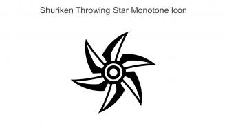 Shuriken Throwing Star Monotone Icon In Powerpoint Pptx Png And Editable Eps Format