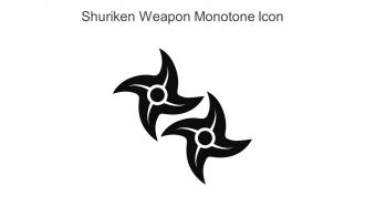 Shuriken Weapon Monotone Icon In Powerpoint Pptx Png And Editable Eps Format