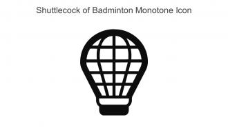 Shuttlecock Of Badminton Monotone Icon In Powerpoint Pptx Png And Editable Eps Format